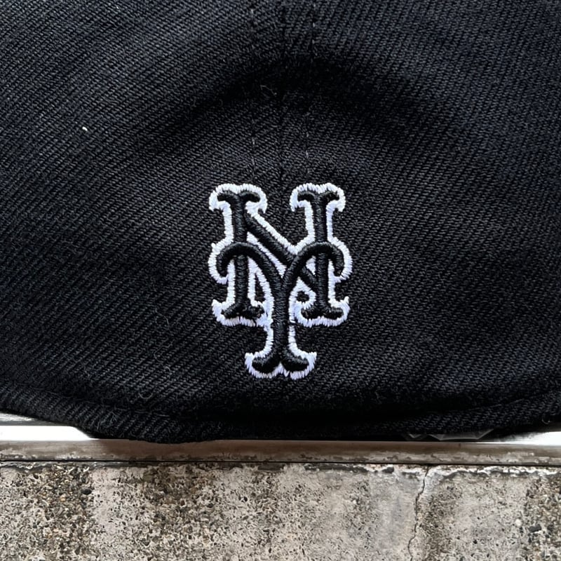 90s 新品　NY METS ニューヨーク　メッツ　ウールキャップ ブラック WHIZ LIMITED - ×NEWERA NY METS CAP (BLACK) / ニューエラ