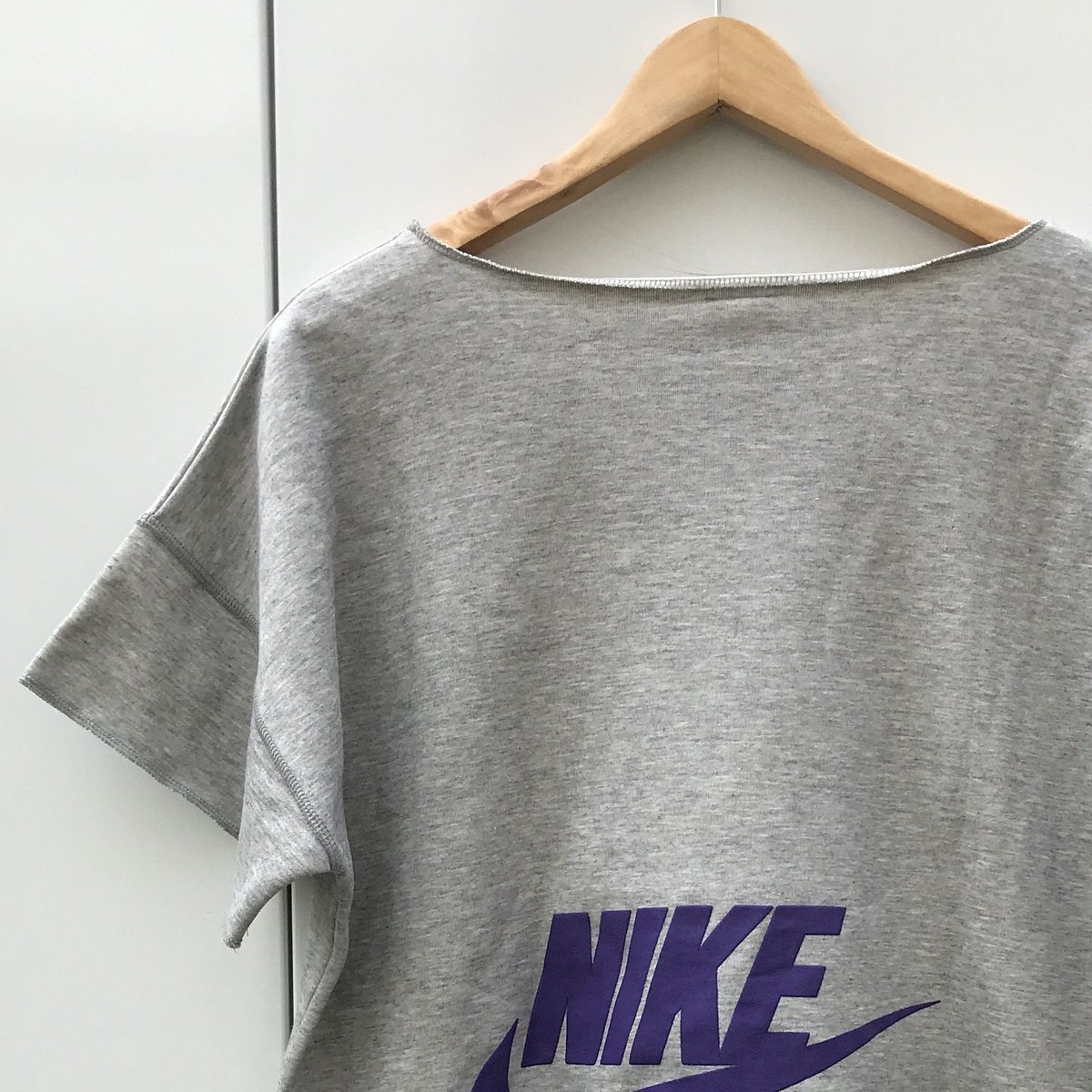 90s NIKE ナイキ　ビンテージ半袖ショート丈スウェットトレーナー　デカロゴ 90s NIKE ナイキ ビンテージ半袖ショート丈スウェットトレーナー