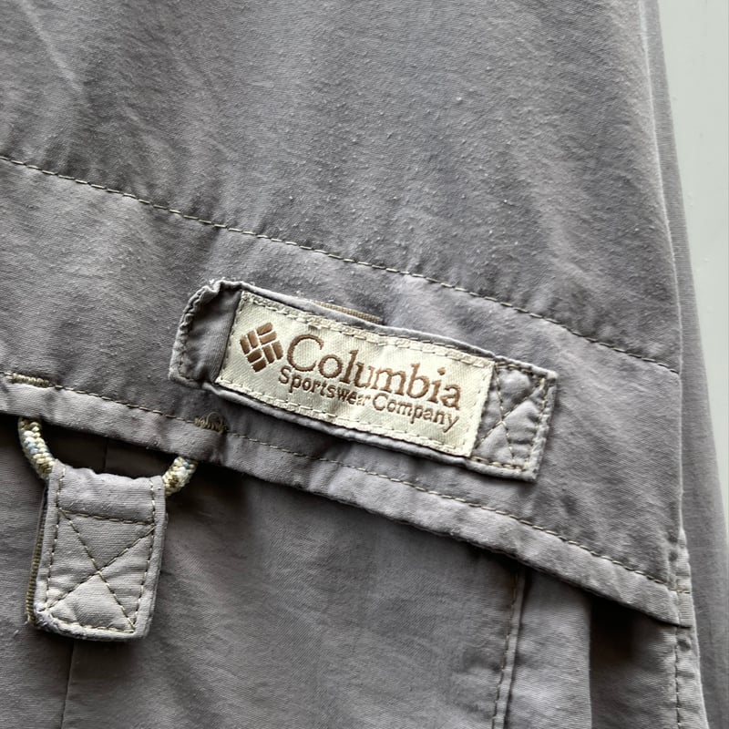 00s Y2K コロンビア PFG ナイロンフィッシングシャツ オレンジ テック 00s Y2K コロンビア PFG ナイロンフィッシングシャツ オレンジ
