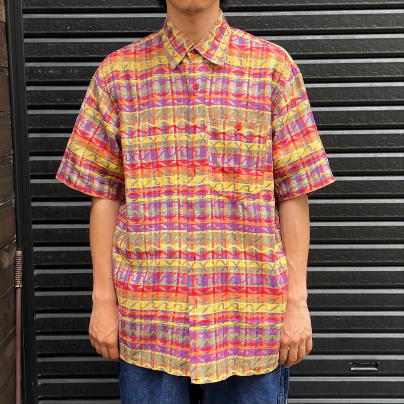 MISSONI/ミッソーニ ジャガード柄 半袖シャツ 00年代 Made In ITALY (...