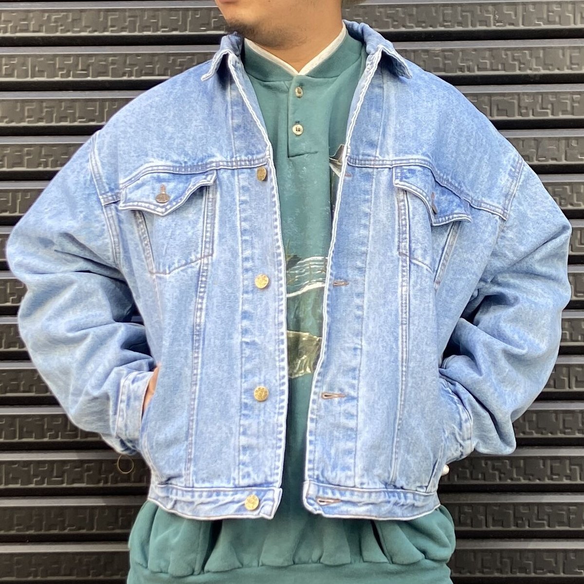 TOP LINE USA/トップラインUSA ルーニー柄刺繍ジャケット 90年代 TOP LINE USA/トップラインUSA ルーニー柄刺繍ジャケット 90年代
