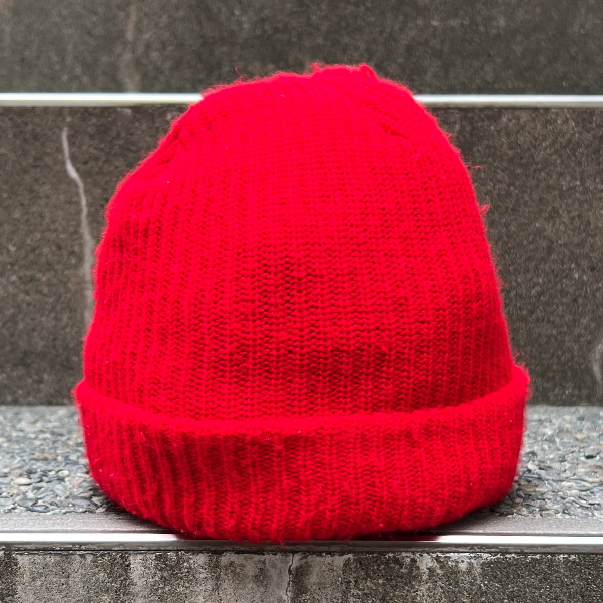 00s OLD STUSSY コンバットウールニットジャケット　ワッペン刺繍ロゴ 90s OLD STUSSY/Logo embroidery Long Beanie/Free/刺繍ロゴ