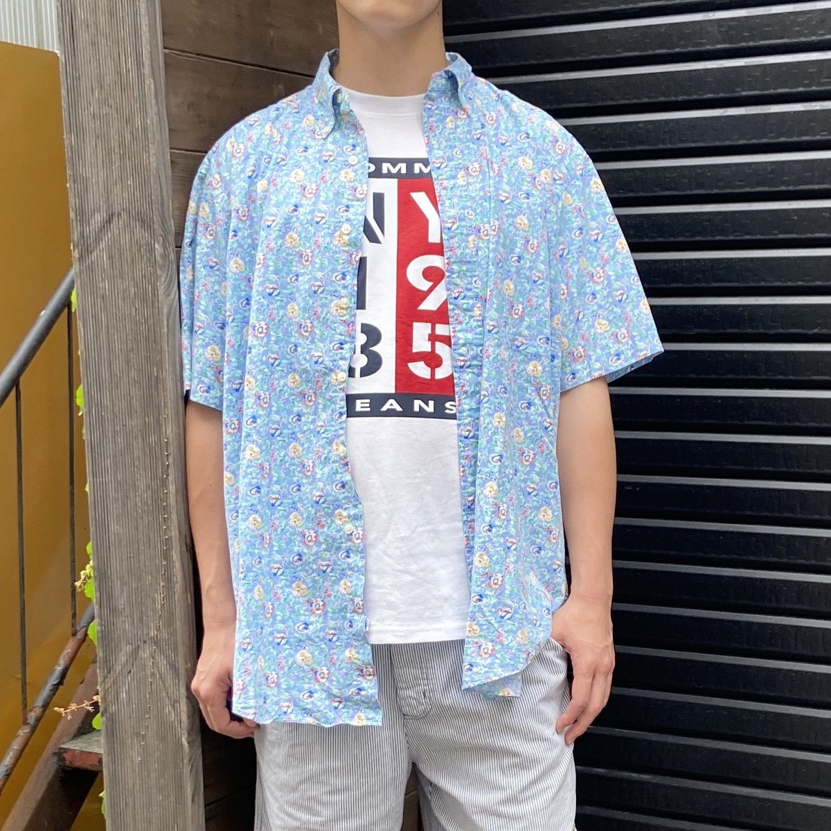 PoloRalphRauren/ポロラルフローレン コットン花柄シャツ 2000年
