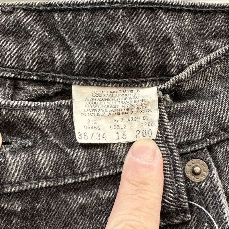 Levi's/リーバイス 512スリムフィットブラックジーンズ 90 Levi's/リーバイス 512スリムフィットブラックジーンズ 90