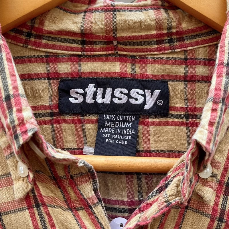 超希少‼️90s 80s old stussy 半袖ボタンダウンシャツ　チェック