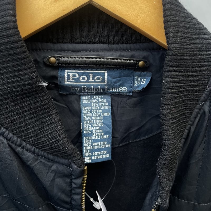 90s ポロ ラルフローレン Polo キルティング ダウンベスト ブラックL Polo Ralph Lauren/ポロラルフローレン キルトベスト 00年代