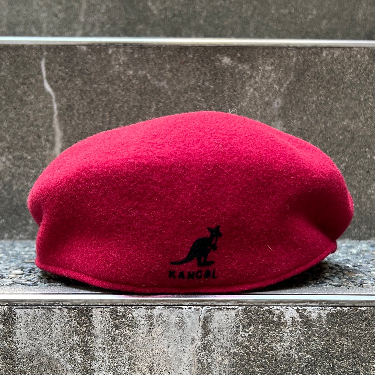 KANGOL ハンチング レッド フロントロゴ - ハンチング