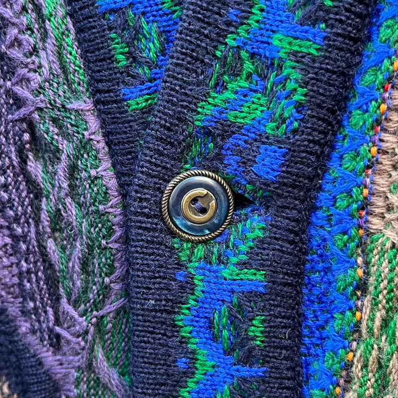 COOGI/クージー 3Dミックス カーディガン 90年代 Made in COOGI/クージー 3Dミックス カーディガン 90年代 Made in