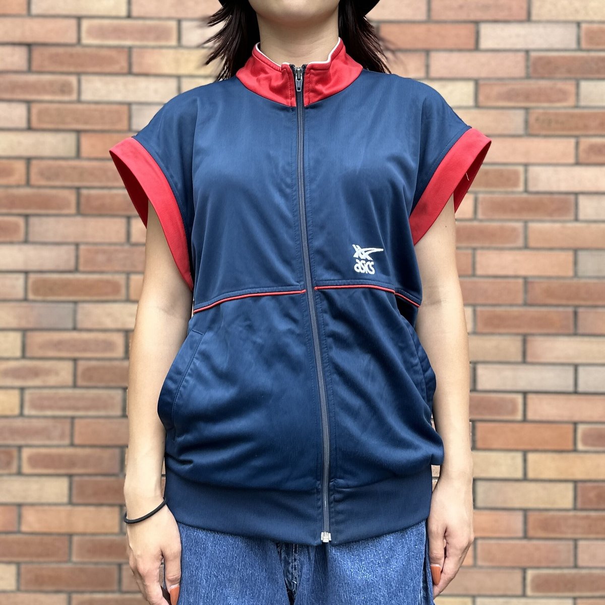 ASICS/アシックス コンバーチブル2WAYジャージトップ 80年代 ASICS/アシックス コンバーチブル2WAYジャージトップ 80年代