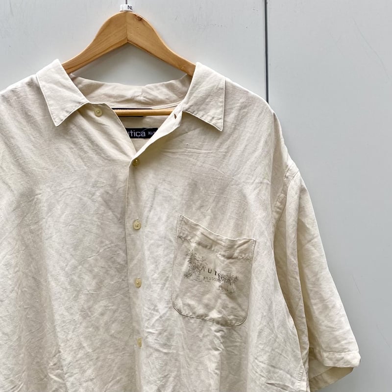 NAUTICA/ノーチカ リネン混半袖シャツ 90年代 (USED) | chameleon NAUTICA/ノーチカ リネン混半袖シャツ 90年代 (USED) | chameleon