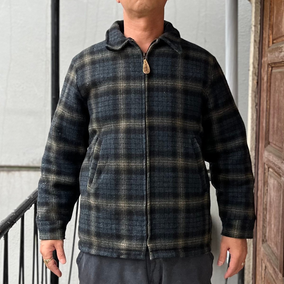 Woolrich/ウールリッチ 裏ボアウールチェックジャケット 00年前後  