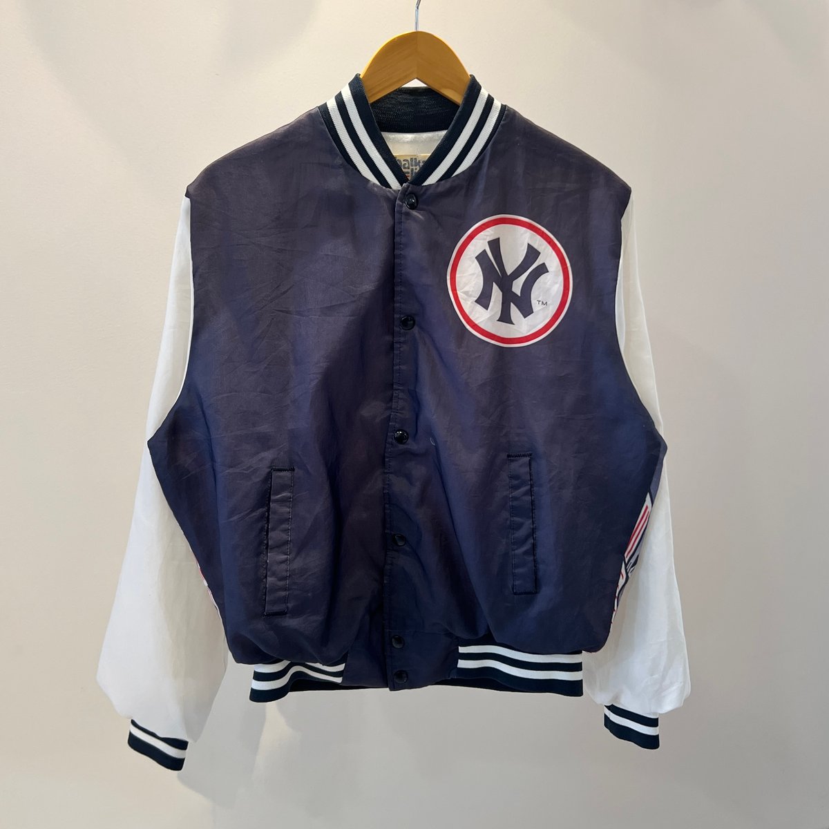 Chalk Line》ニューヨークヤンキーススタジャンMLB紺USA製 L