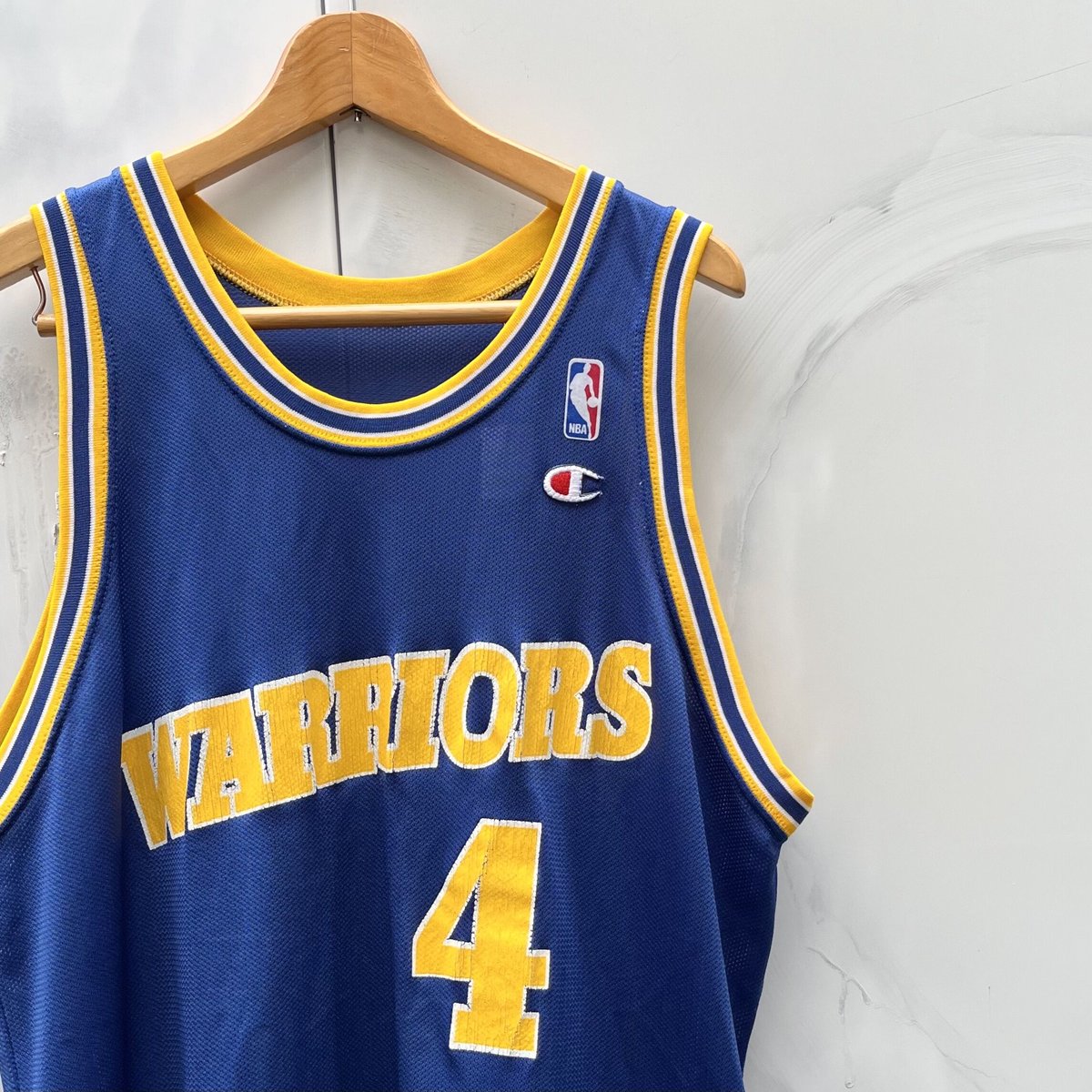 Champion/チャンピオン NBA バスケットタンクトップ GOLDEN STATE WARRIORS ４ ＷＥＢＢＥＲ 90年代 Made In  USA (USED)