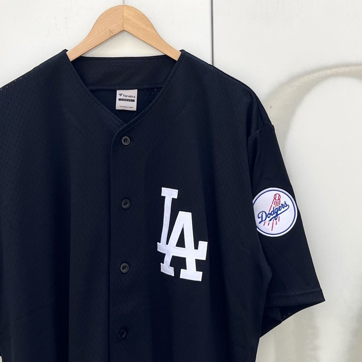新品 Fanatics LA ドジャース 別注ベースボールシャツ L　MLB公認
