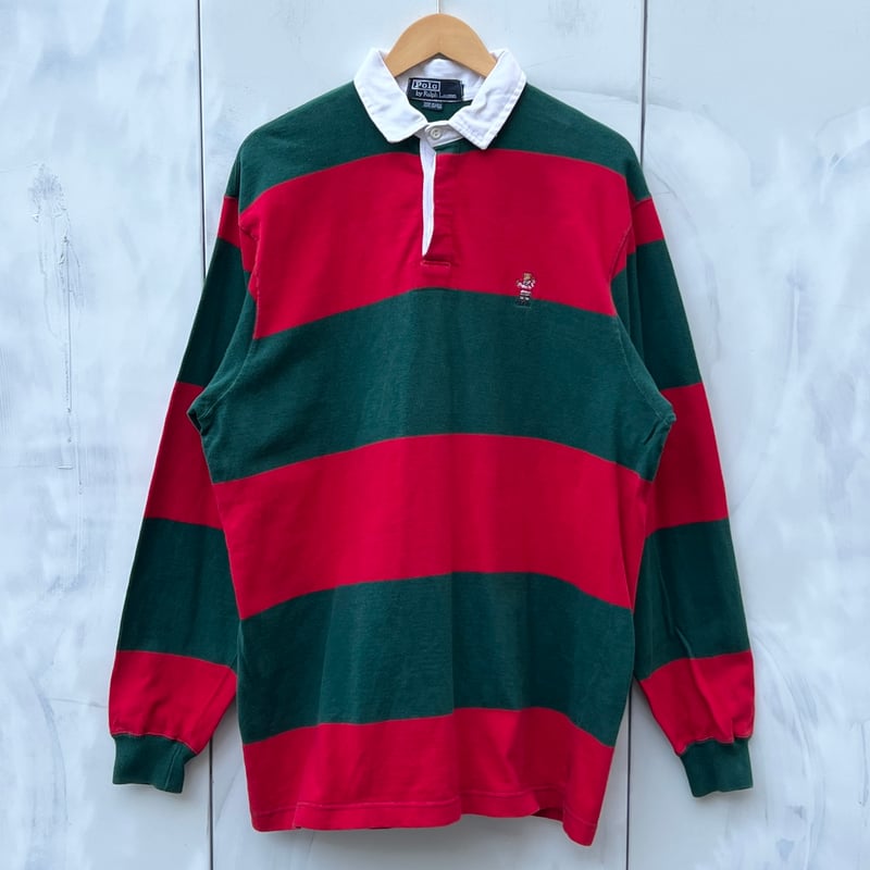 Polo Ralph Lauren/ポロラルフローレン ベアー柄ボーダーラガーシャツ