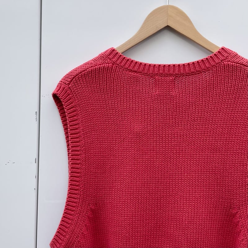 90s old GAP コットンニットベスト レッド 赤 90s old GAP コットンニットベスト レッド 赤