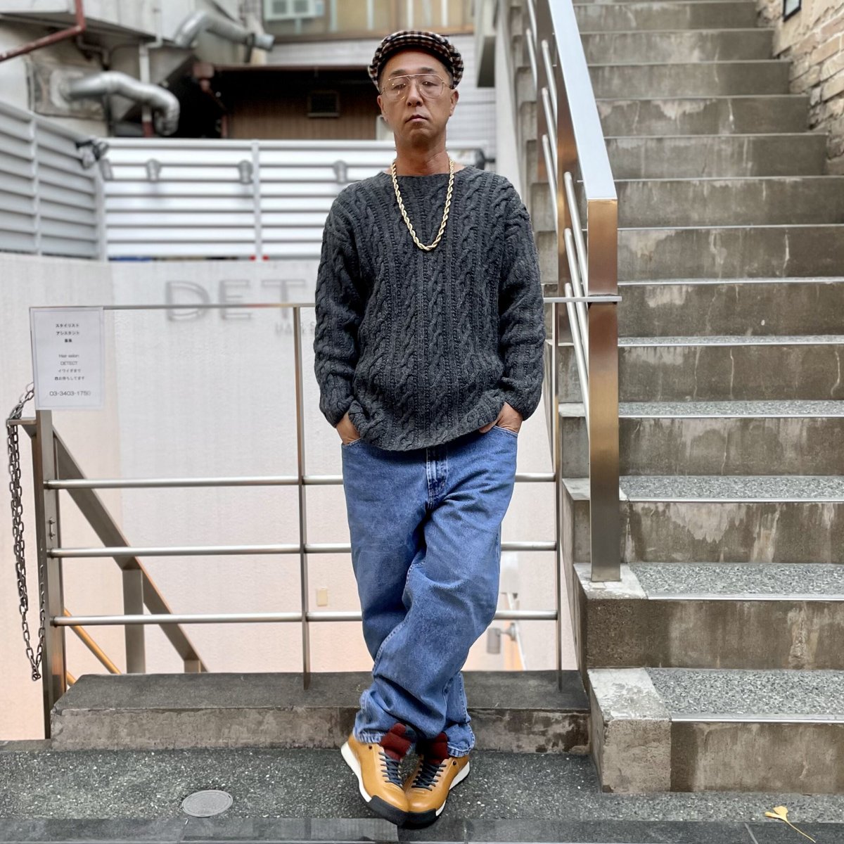 Timberland/ティンバーランド ケーブルセーター 90年代 (USED