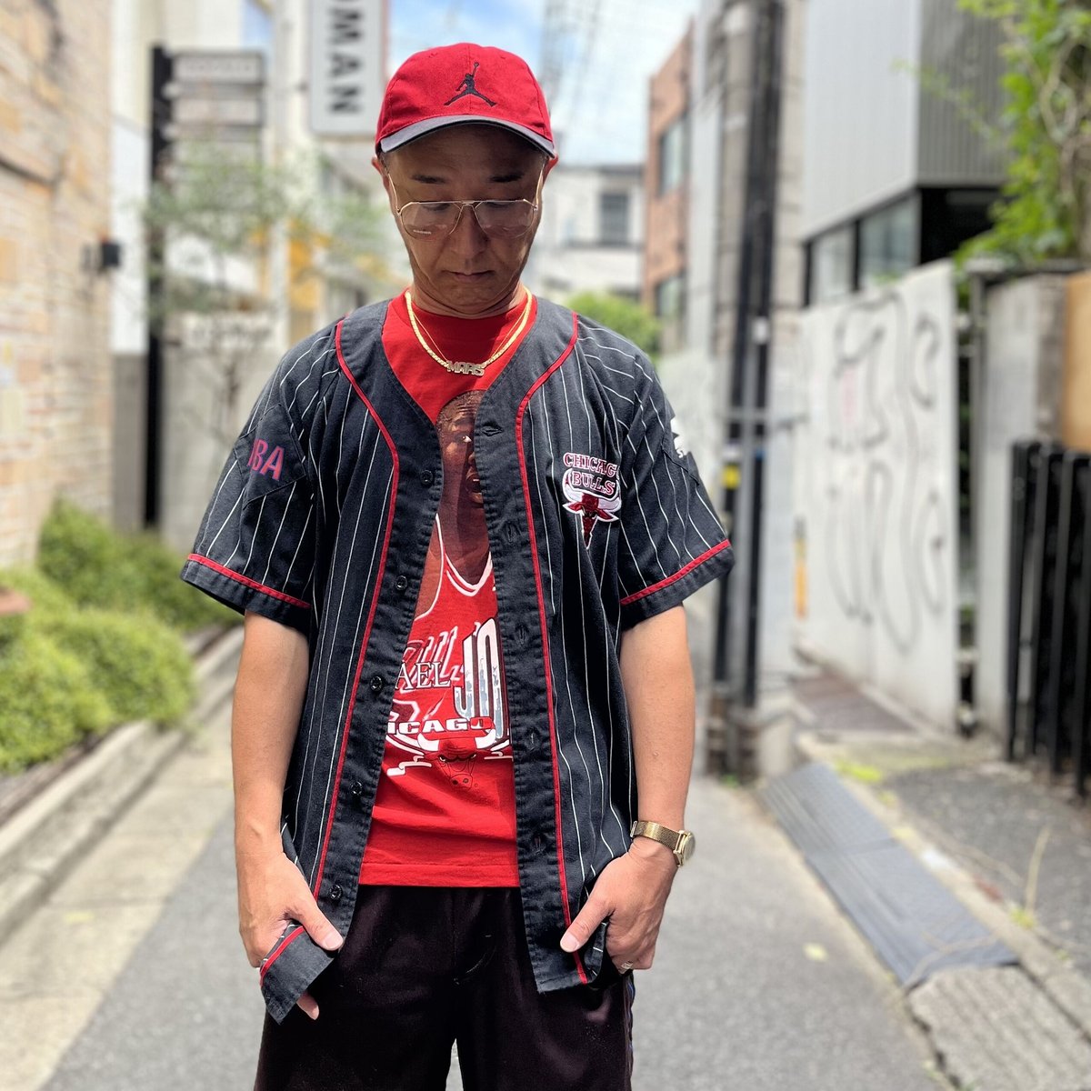 STARTER NBA BULLS/スターター シカゴブルズ ベースボールシャツ STARTER NBA BULLS/スターター シカゴブルズ ベースボールシャツ