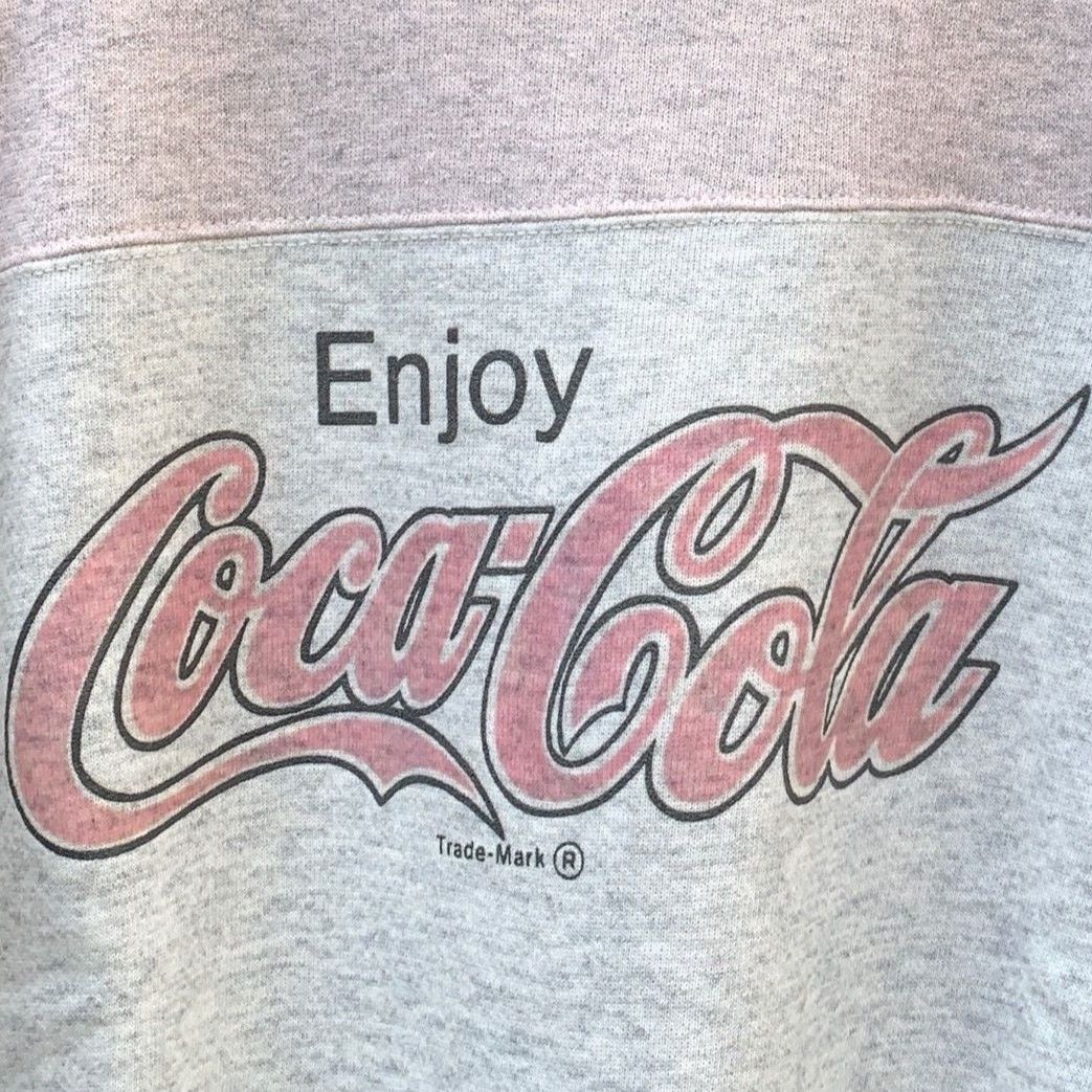 90年代 Coka Cola コカ・コーラ スウェット 刺繍 企業ロゴ レッド (レディース 18/20)   O2617