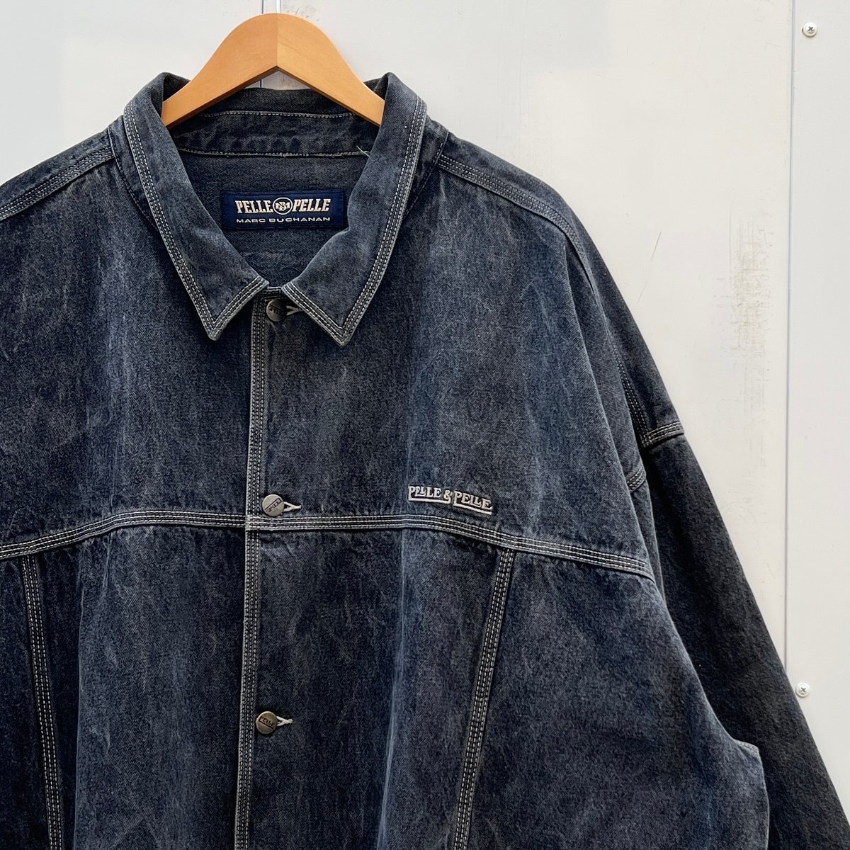 Pelle Pelle/ペレペレ ブラックデニム カバーオール ジャケット Pelle Pelle/ペレペレ ブラックデニム カバーオール ジャケット
