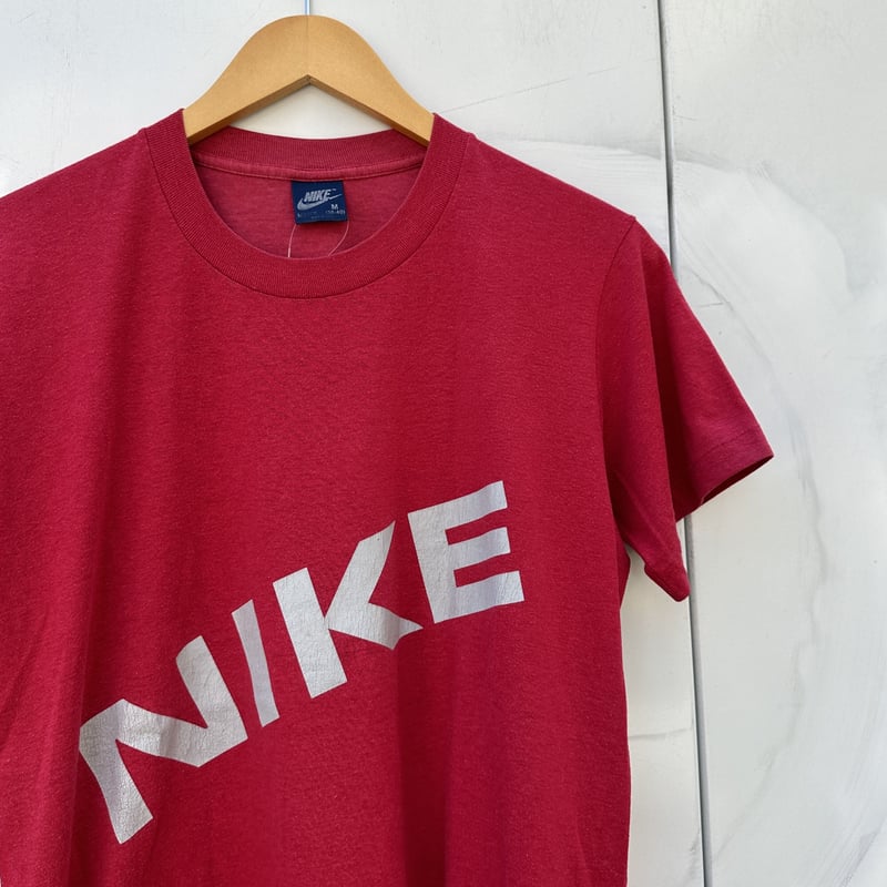 80年代 ナイキ NIKE 紺タグ ショート丈 ロゴプリントTシャツ メンズXS ヴィンテージ /eaa342183