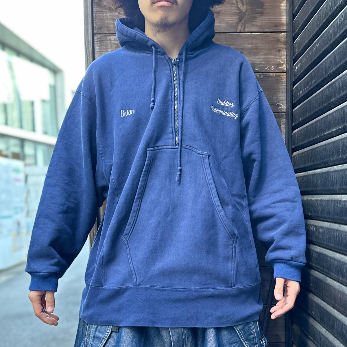 Wear Guard/ウエアーガード ハーフジップフードスウェット 90年代 