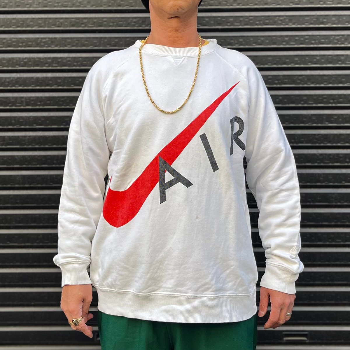 NIKE/ナイキ AIRロゴ プリントスウェット 90年前後 (USED NIKE/ナイキ AIRロゴ プリントスウェット 90年前後 (USED