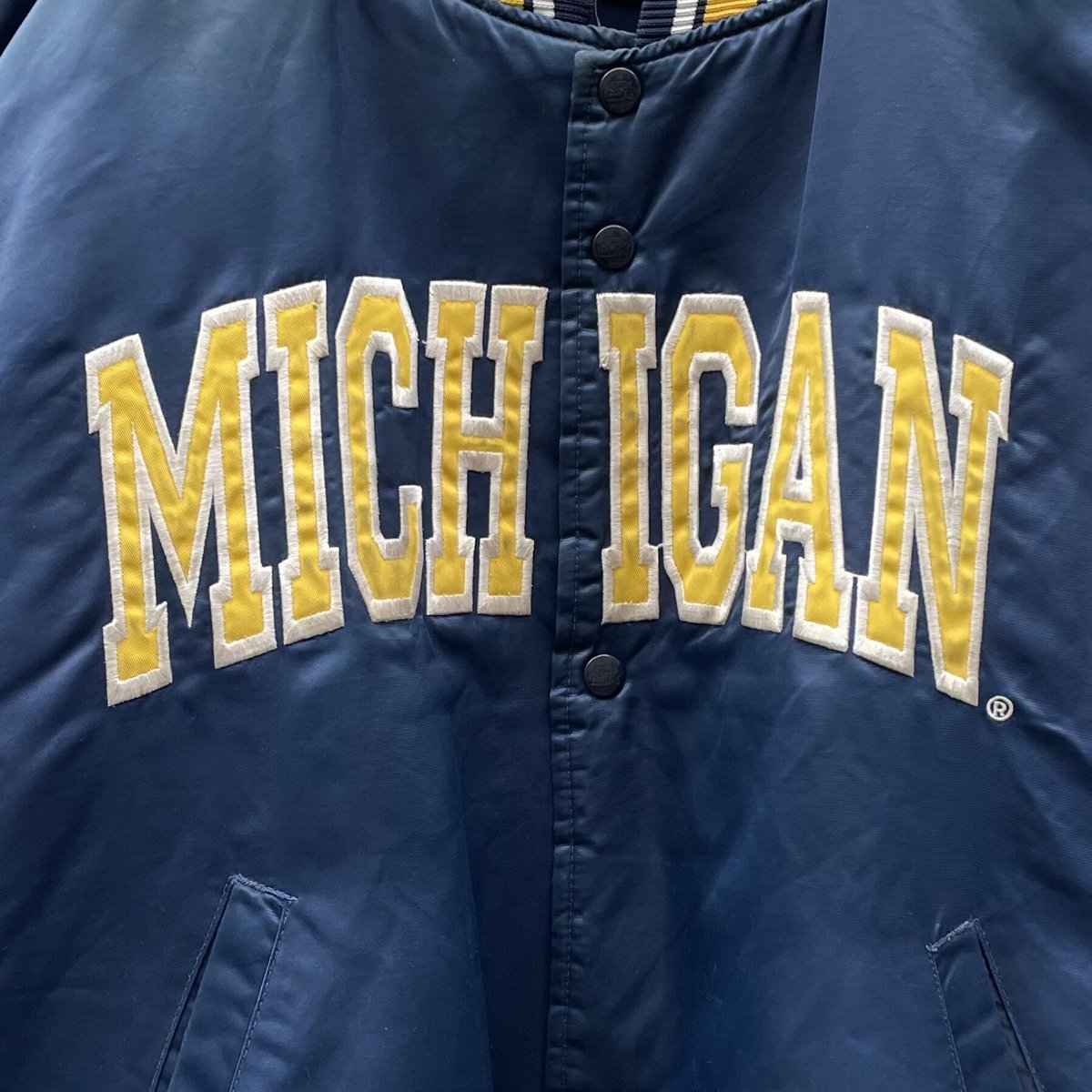 STARTER MICHIGAN/スターター ミシガン大学 サテンスタジャン 90年代