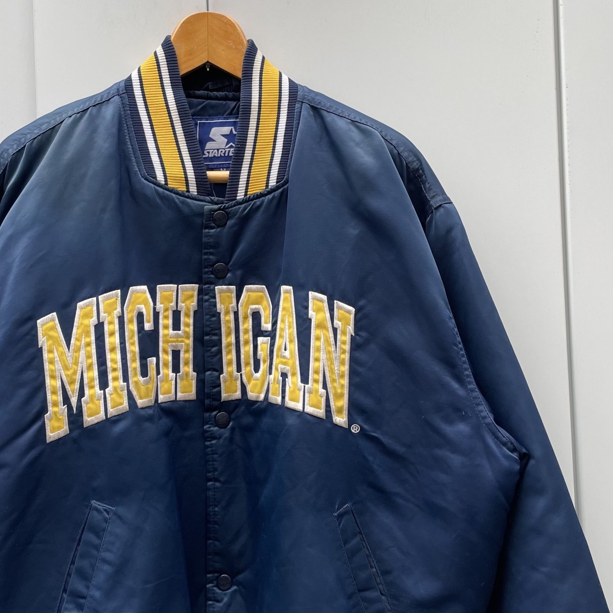 STARTER MICHIGAN/スターター ミシガン大学 サテンスタジャン 90年代