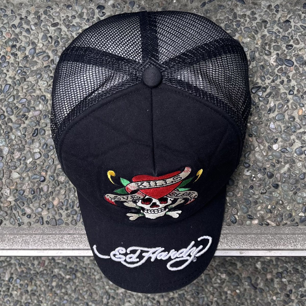 Ed Hardy 】 美品 エドハーディ メッシュ キャップ スワロ 大人用-