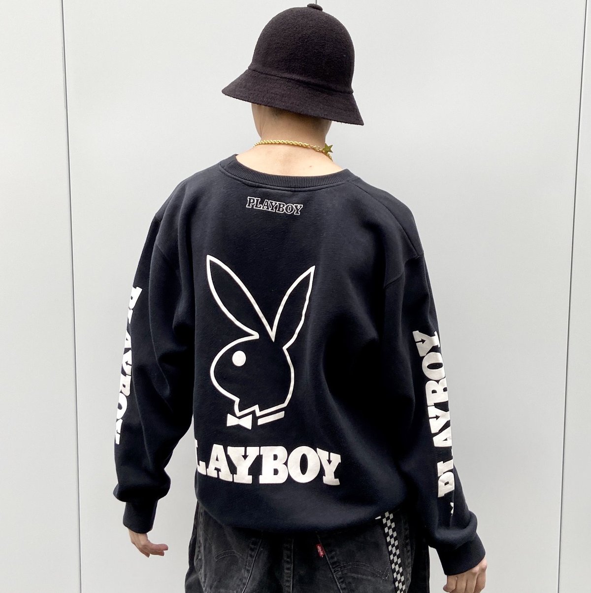 PLAYBOY/プレイボーイ ビッグバニープリント スウェット 90年代