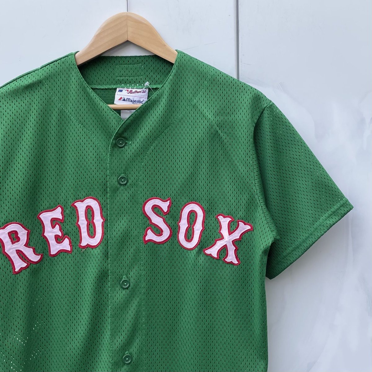 マジェスティック majestic MLB BOSTON RED SOX ボストンレッドソックス ゲームシャツ ベースボールシャツ USA製 メンズXXL /eaa337016