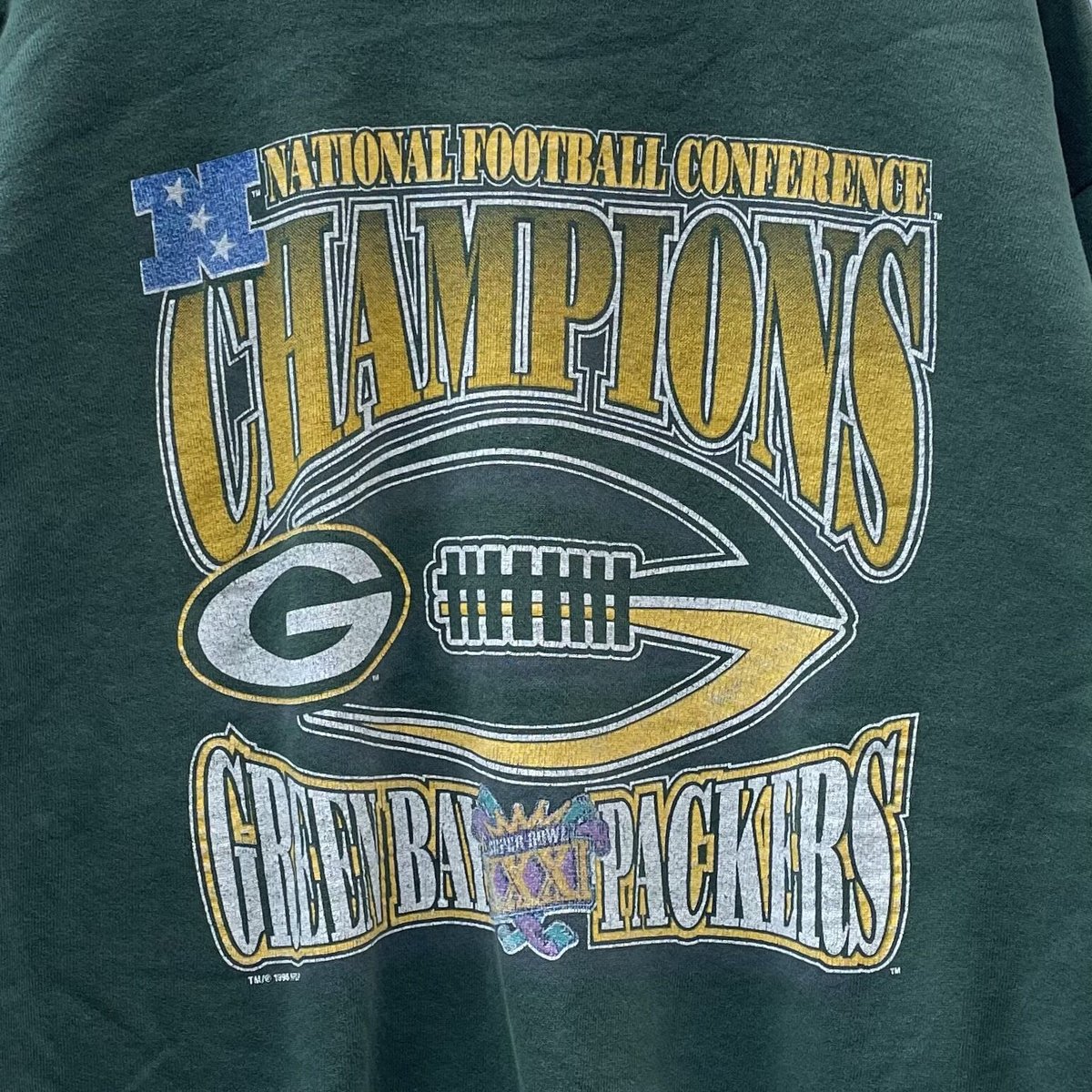 スターター NFL 刺繍チームロゴ パッカーズ スウェットグリーン3XL4482 ファナティクス NFL スウェットシャツ バーシティ レター