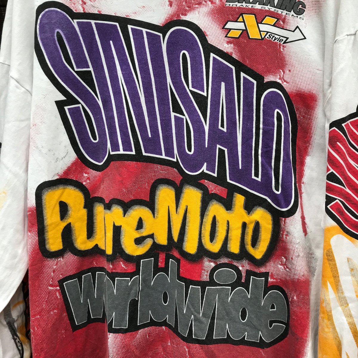 SINISALO 長袖シャツ バイクウェア　SINISALO 総柄　ロゴ　M fit=scale-down,w=1200