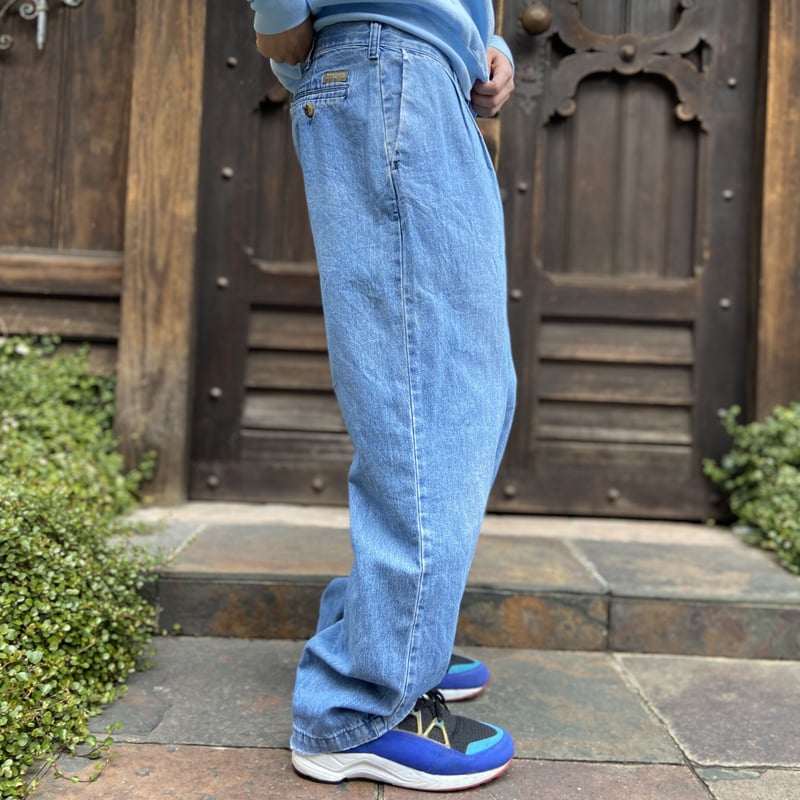 ★Lee推定'90s【WRINKLE RESISTANT】デニムスラックスパンツ Lee/リーデニムスラックス 2000年前後 (USED) | chameleon wear