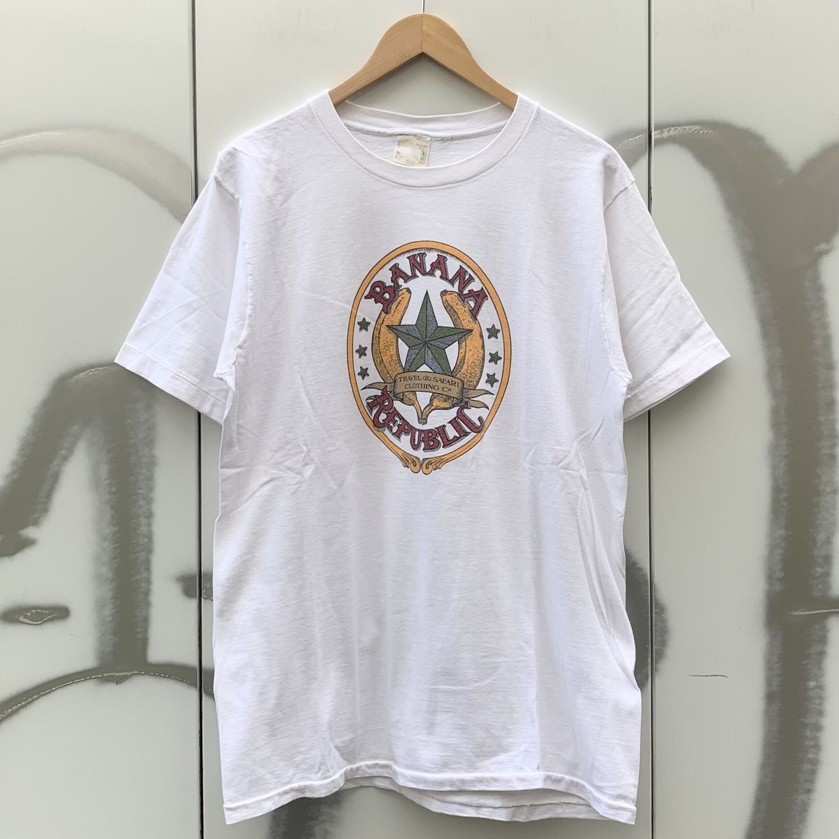 BANANA REPUBLIC/バナナリパブリック ロゴTシャツ 80年代 Made In U...