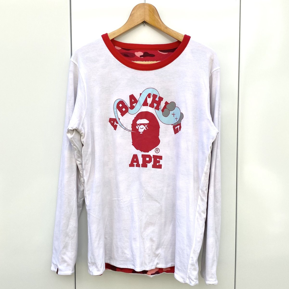 A BATHING APE アベイシングエイプ タイガー 虎 ロンT ホワイト