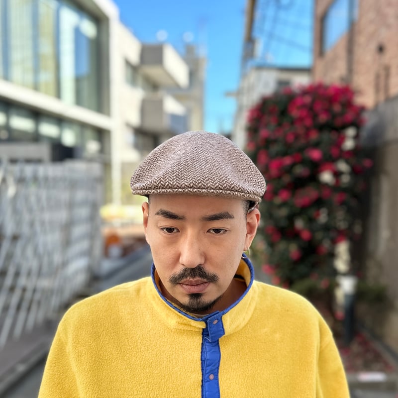 KANGOL/カンゴール ウールヘリンボーン ハンチング 90年代 Made in