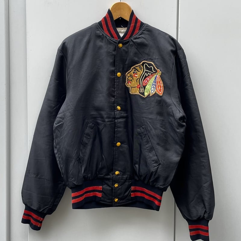 NHL BLACK HAWKS/シカゴブラックホークス ナイロンスタジャン 90年前後