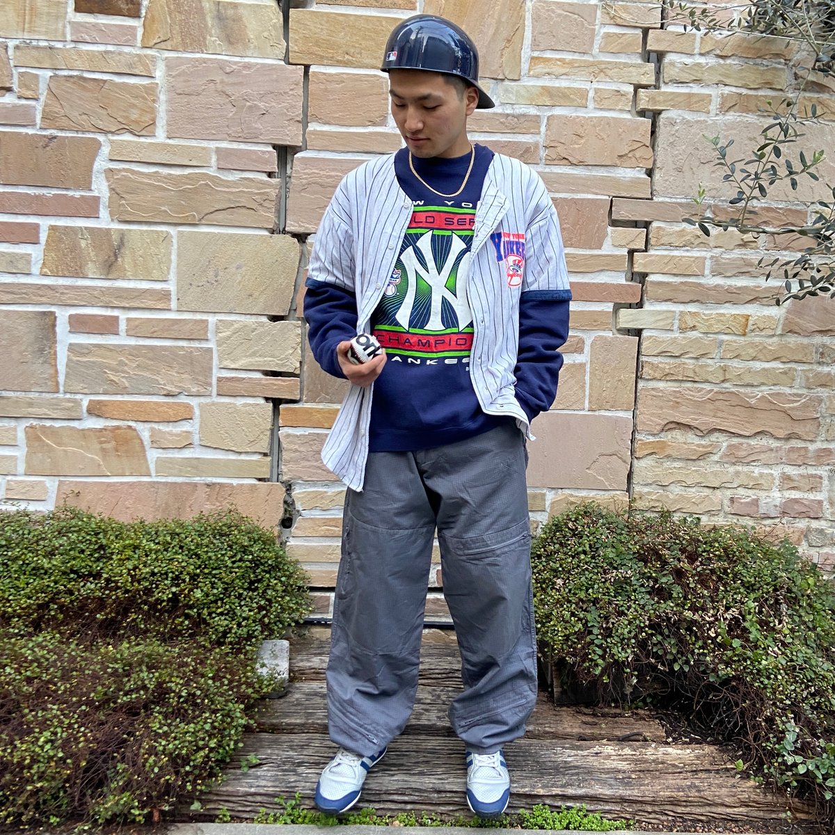 ベースボールシャツ青 DESCENTE 野球 2ボタンベースボールシャツ -デサントストア