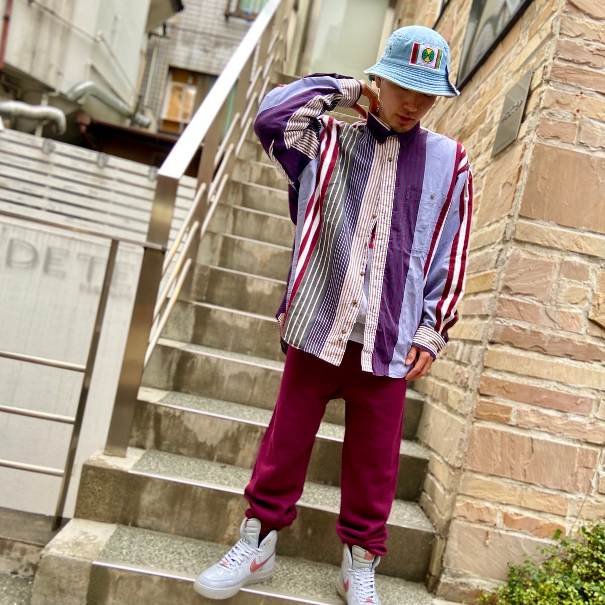 CHAPS RALPH LAUREN/チャップスラルフローレン ボタンダウンストライプシャツ 90年代 (USED)