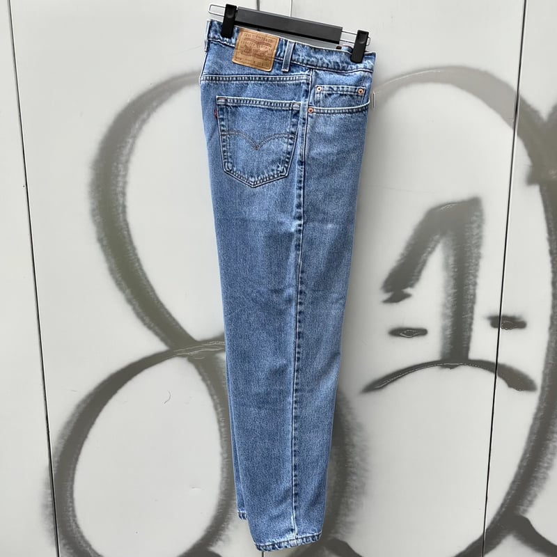 90s usa Levi's 550 リラックスフィット デニム W29 L34 USA製 90s Levi's 550 Black Denim Pants 黒 34×30 リーバイス