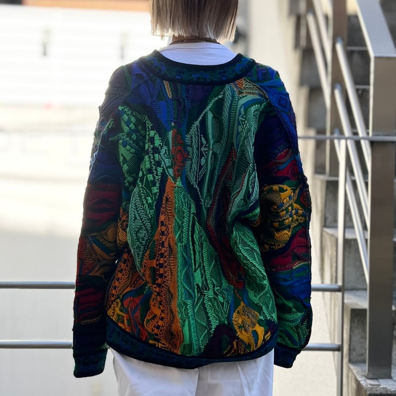 COOGI/クージー 3Dミックス カーディガン 90年代 Made in COOGI/クージー 3Dミックス カーディガン 90年代 Made in