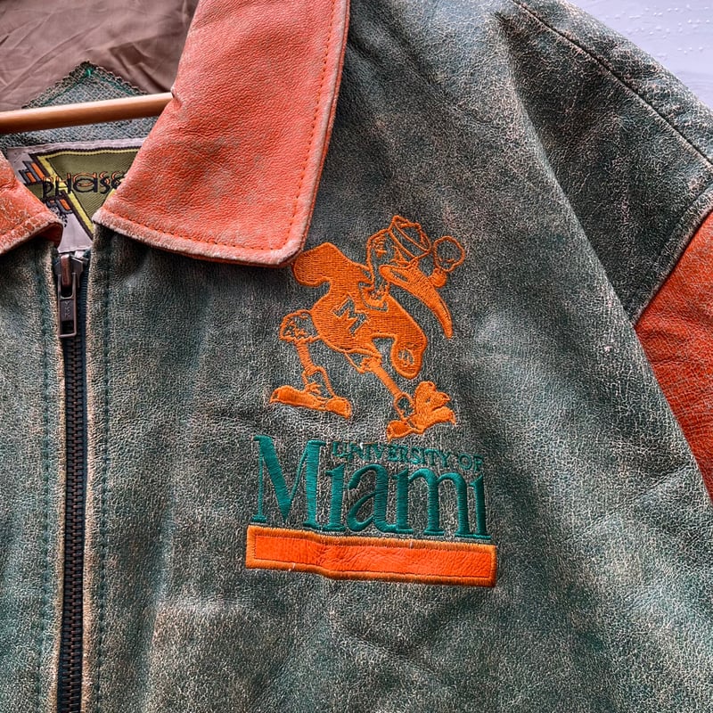 MIAMI HURRICANES/マイアミハリケーンズ レザージャケット 90年代 (USED