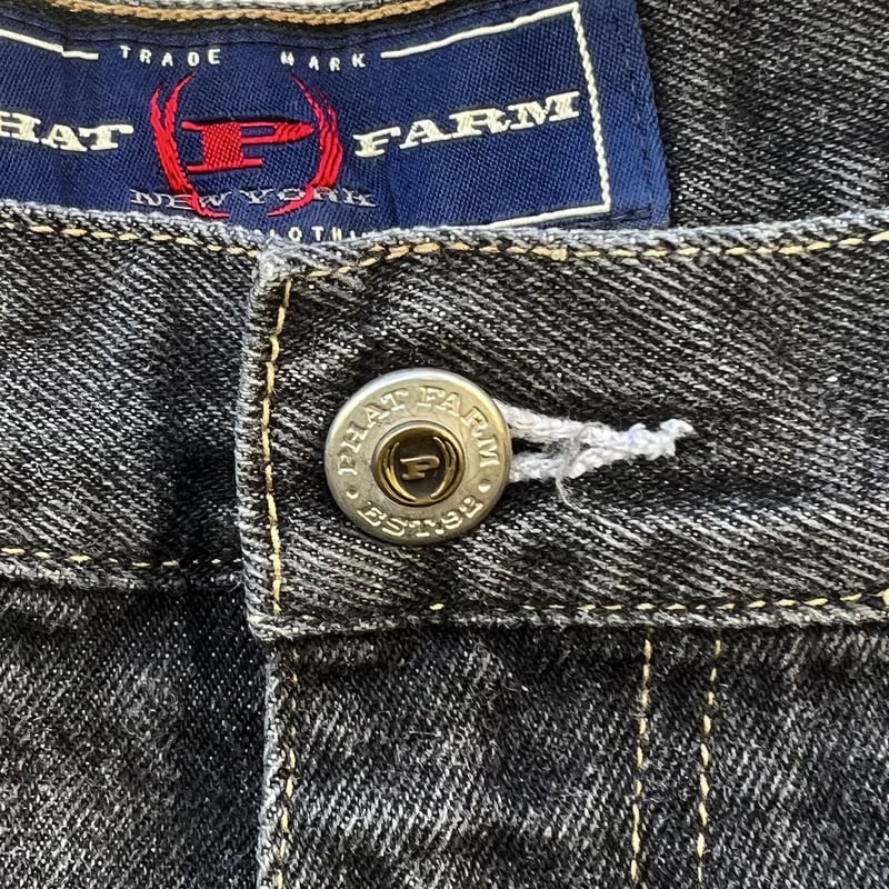 PHAT FARM/ファットファーム ブラックデニムジーンズ 90年代 PHAT FARM/ファットファーム ブラックデニムジーンズ 90年代