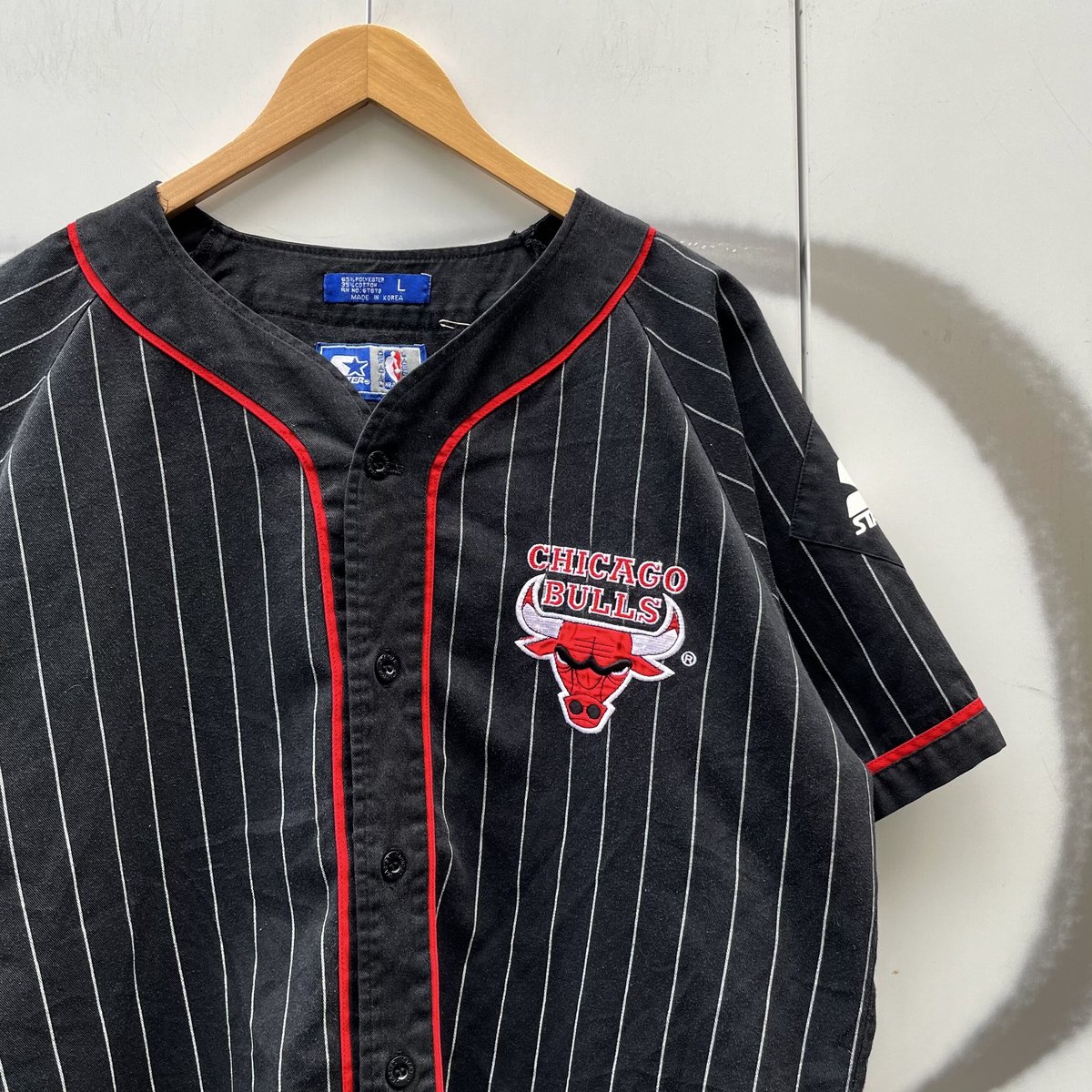 starter スターター CHICAGO BULLS ベースボールシャツ L - シャツ