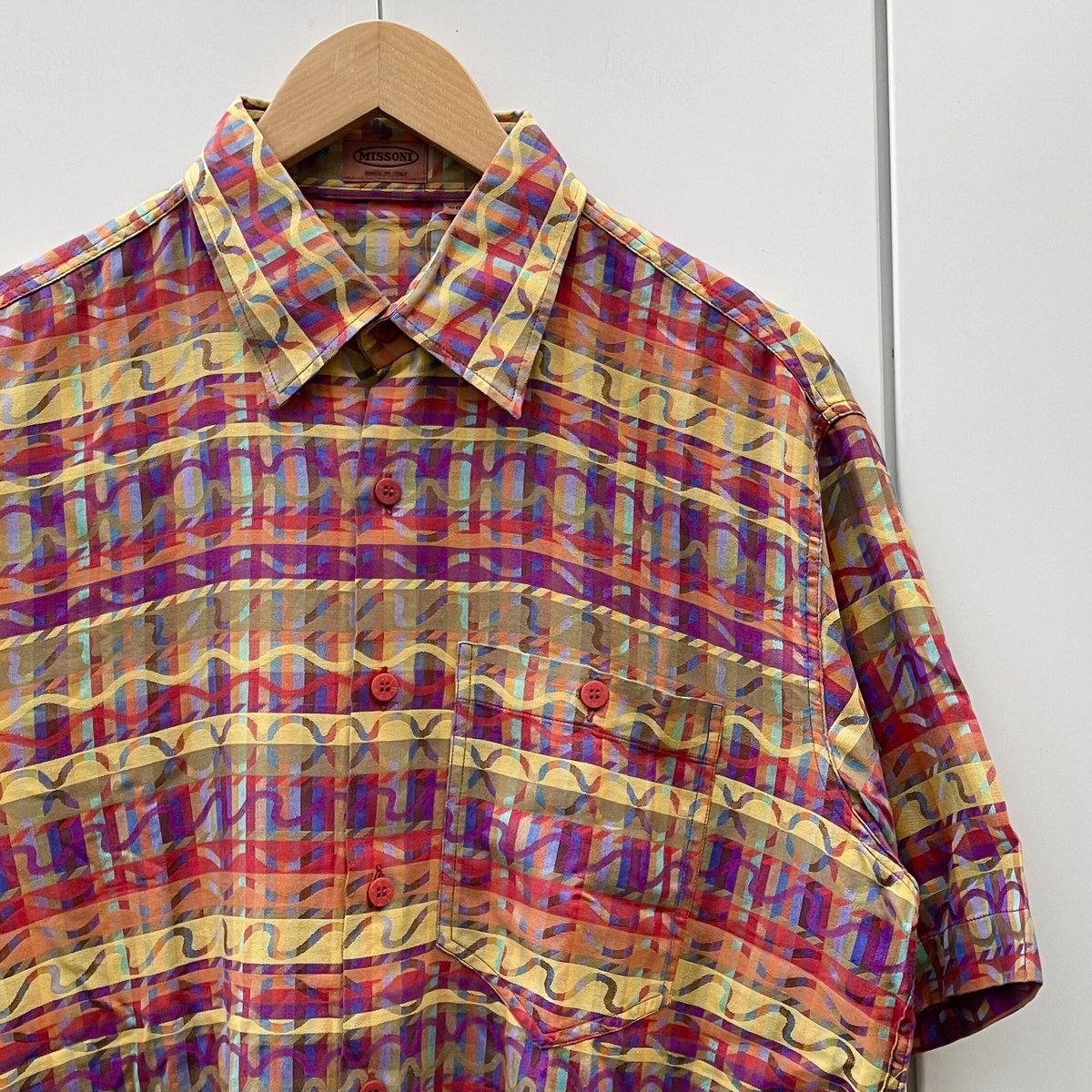 MISSONI/ミッソーニ ジャガード柄 半袖シャツ 00年代 Made In ITALY (USED)