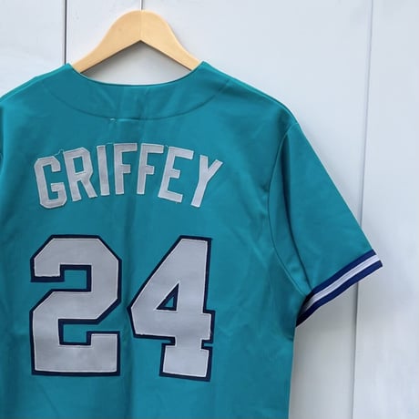 Majestic MLB MARINERS/マジェスティック シアトルマリナーズ ベースボールシャツ 24 GRIFFEY 00年前後 (USED)