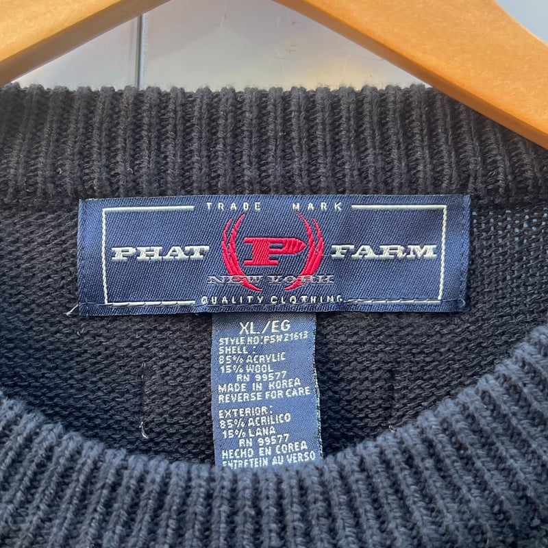 PHAT FARM/ファットファーム ロゴセーター 00年前後 (DEADSTOCK PHAT FARM/ファットファーム ロゴセーター 00年前後 (DEADSTOCK