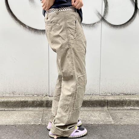 STUSSY ステューシー ダブルニー ワークパンツ コットン パステルブルー-